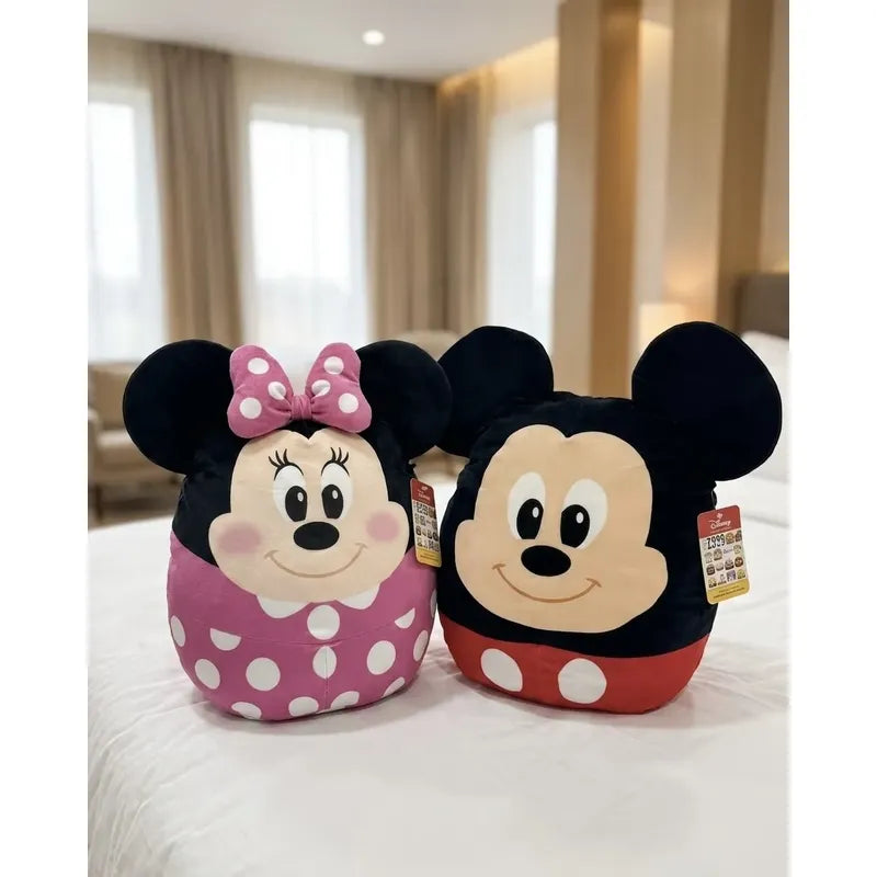 Almohada Providencia Abrazable Pack De Mickey Y Minnie Suave Negro