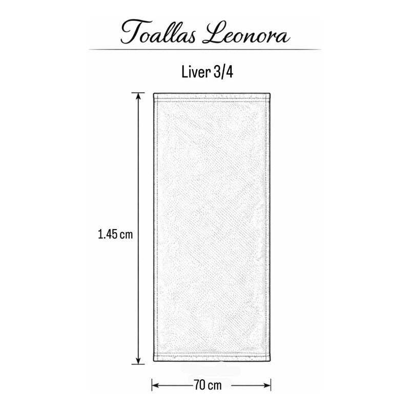Toalla 100% Algodón Calidad Premium 3/4 Super Absorbente Blanco Liver 3/4