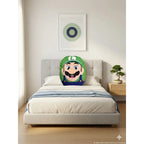 Almohada Providencia Abrazable Mario Bros De Luigi Suave Verde Lima