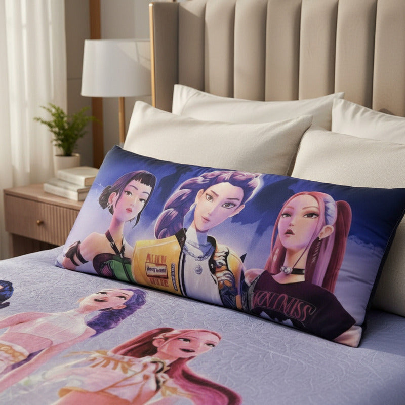 Almohada Providencia Super Jumbo K-pop Demon Hunters Lila