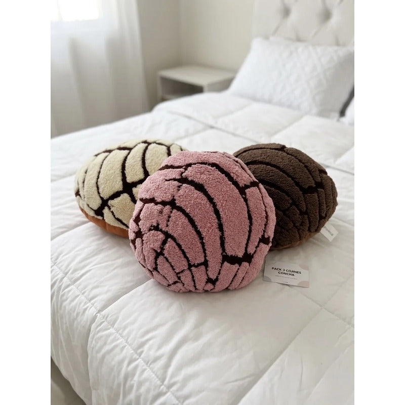 Almohada Providencia Abrazable Pack Conchas Chicas Suaves Beige