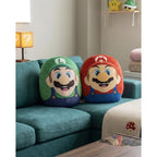 Almohada Providencia Abrazable Pack Mario Bros Y Luigi Suave Azul Marino