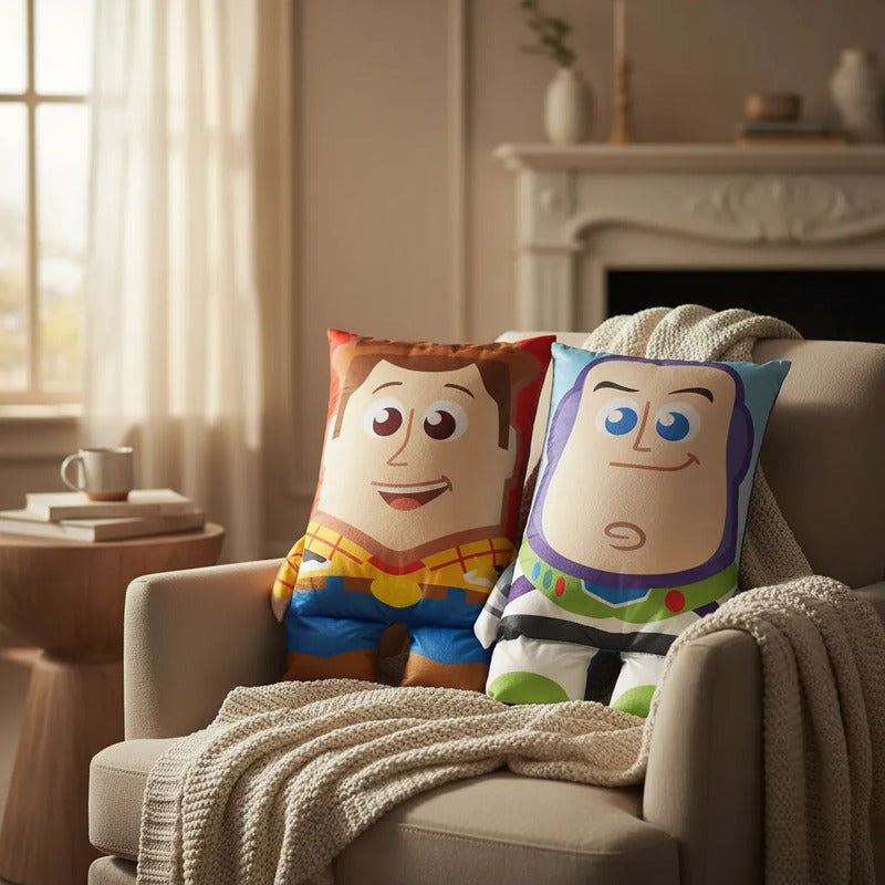 Almohada Providencia Toy Story Buzz Lightyear Y Woody Suave Nude