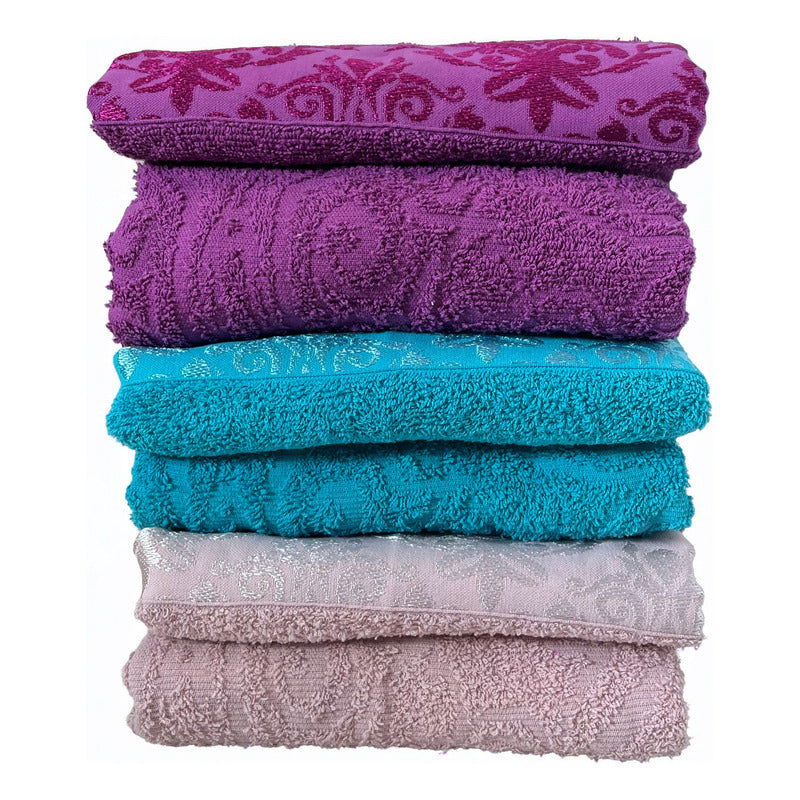 Tallas De Medio Baño 100% Algodón Super Absorbente Monarca Violeta Colección 3