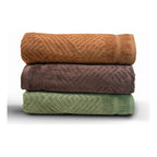 Tallas De Baño Completo 100% Algodón Super Absorbente Greta Marrón Colección 2