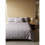 Sábana King  Bramante Cajón Amplio 100% Algodón Super Suave Lila Mosaico Morado