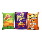 Kit De 3 Almohadas Snackpack: Chetos, Ruffles,takis,doritos) Terracota