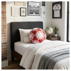 Almohada Ovejita Balón Futbol Grande 50x50cm Super Esponjoso Rojo