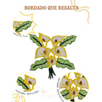 Sabana Matrimonial Lisa Bordada 100% Algodón-diseño Elegante Blanco Tulipán Bordado