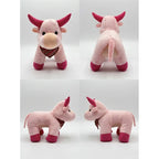 Set De 4 Vaquitas De Peluche Modelos Rancheritos Super Suave Rosa