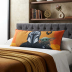 Almohada Providencia Super Jumbo The Mandalorian Doble Vista Naranja