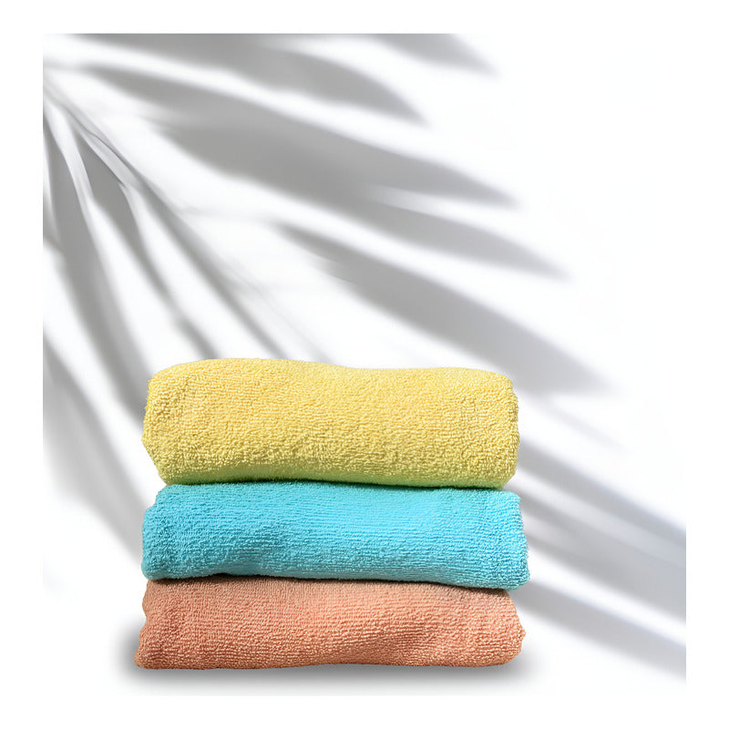 Toalla De Medio Baño Super Absorbente 100% Algodón Varsovia Amarillo Colección 2