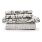 Juego De Sábanas Matrimonial Algodón Percal 144 Hilos-fresca Gris Fresh Gris
