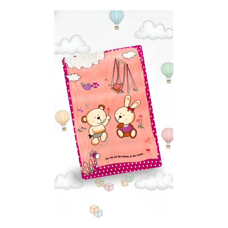 Cunero Baby Plus Leonora Para Bebe Térmico Y Super Suavecito Ositos En El Parque Rosa Pálido