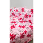 Juego De Sabanas Franela Mariol 100% Algodón Matrimonial Rosa Chicle Rosa Pradera