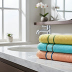 Toalla De Medio Baño Super Absorbente 100% Algodón Varsovia Amarillo Colección 2