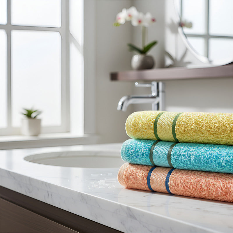 Toalla De Medio Baño Super Absorbente 100% Algodón Varsovia Amarillo Colección 2