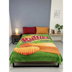 Frazada Matrimonial Providencia Frituras De Rufles Suave Rufles 700 G Verde Lima