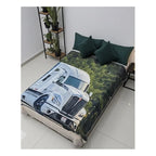 Frazada Providencia Matrimonial Super Calientita Tráiler Modelo Para Hombre Verde Oscuro