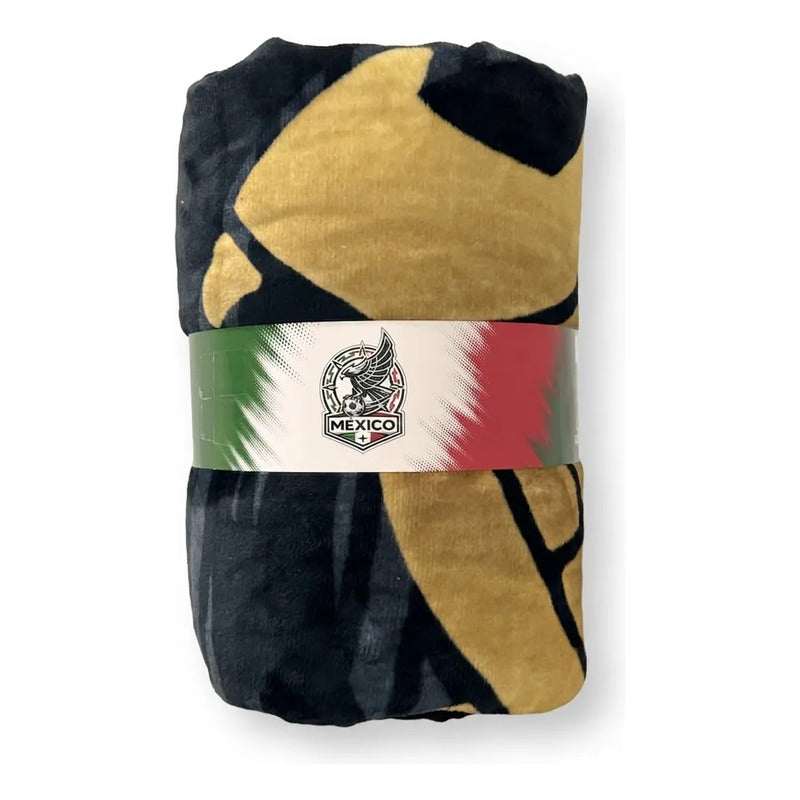 Frazada Providencia Extra Suave Y Calientita Mexico Mundial Mexico Agila 700 G Negro