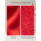 Cobertor Frazada Matrimonial Textura Durazno Lisa Calientita Roja Lisa 700 G Rojo