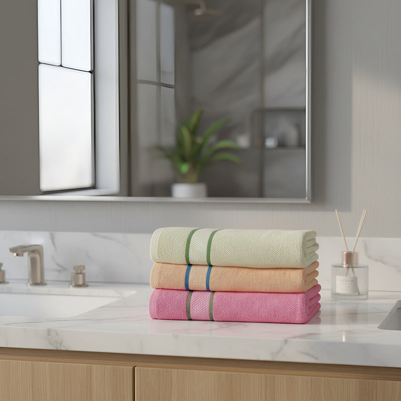 Toalla De Medio Baño Super Absorbente 100% Algodón Varsovia Amarillo Colección 1