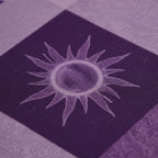 Sábana King  Bramante Cajón Amplio 100% Algodón Super Suave Lila Soles Y Estrellas Morada