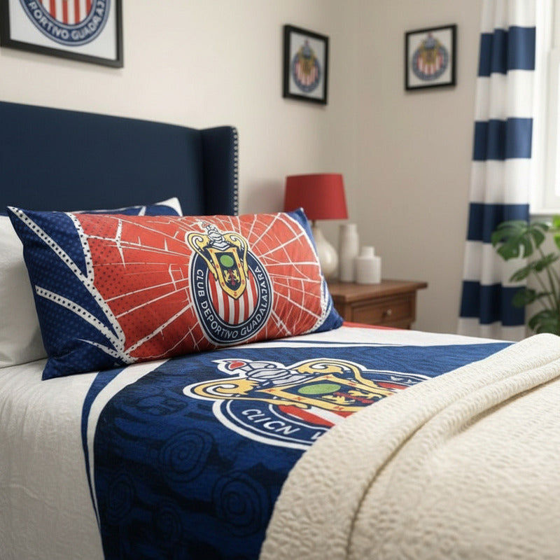 Almohada Providencia Super Jumbo Chivas Emblema Rojo