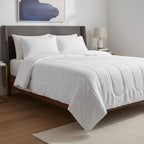 Edredón Duvet Matrimonial Acolchonado 100% Algodón Premium Blanco Liso Alta Densidad Super Esponjoso Y Suave