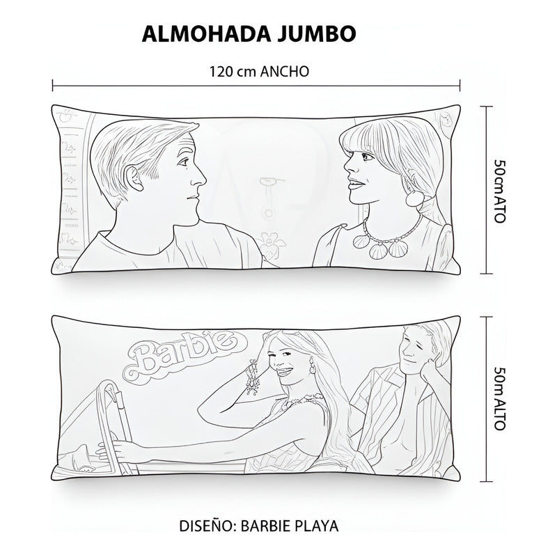 Almohada Providencia Super Jumbo Barbie Movie Rosa Claro