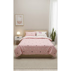 Edredón Premium Duvet Dos Vistas Matri Con Relleno Incluido Rosa Gatito Piojito Algodón Alta Densidad