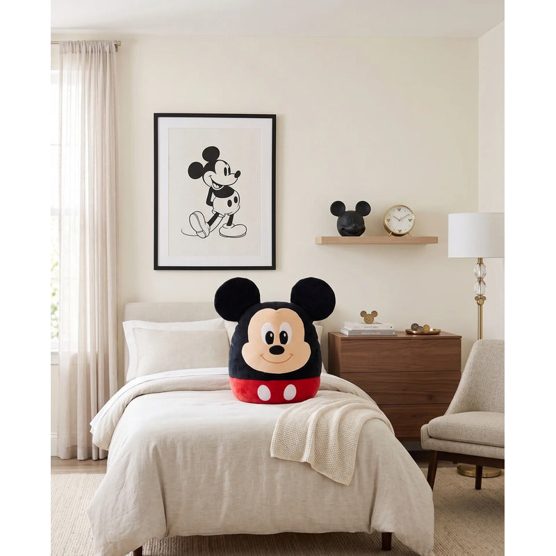 Almohada Providencia Abrazable De Mickey Mouse Super Suave Negro