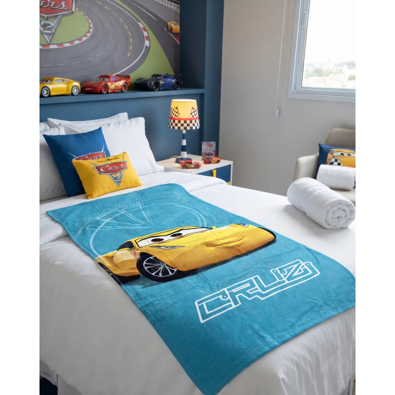 Toalla Providencia Cars 3 Suave Alta Absorción 100% Algodón Celeste Cars 3