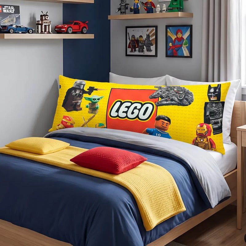 Almohada Jumbo Providencia Doble Vista Lego Azul / Amarillo Amarillo