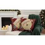Kit Navideño: Camino De Mesa, Pie De Árbol, Fundas Y Tapete Rojo Santa Y Caramelos