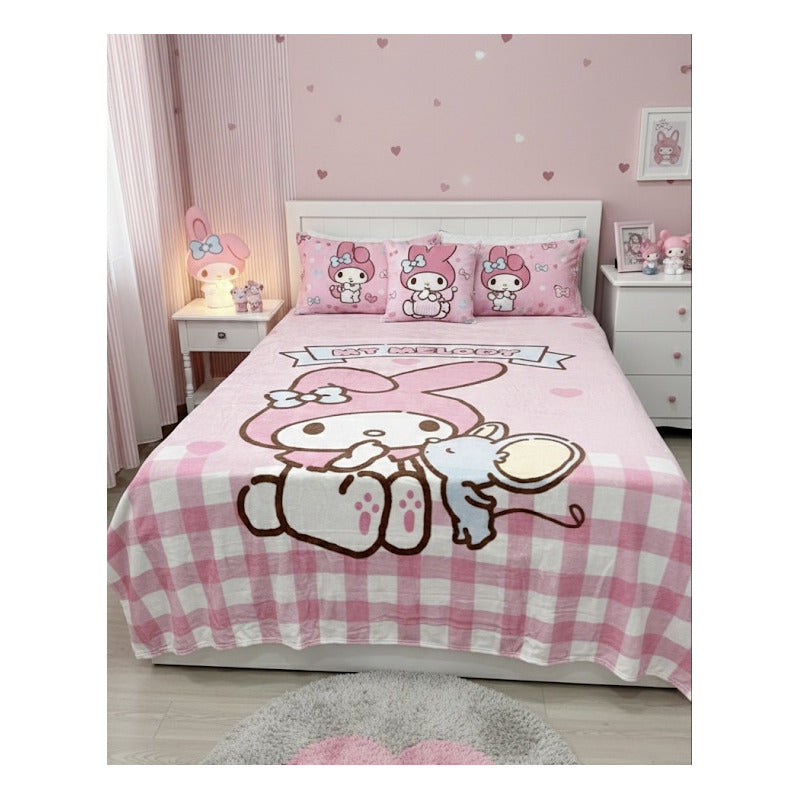Frazada Providencia Disney Matrimonial Super Calientita My Melody Rosa Claro