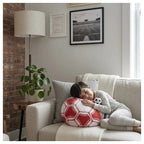 Almohada Ovejita Balón Futbol Grande 50x50cm Super Esponjoso Rojo