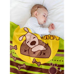 Cunero Baby Clasic Leonora De Bebé Térmico Y Super Suavecito Perrito Soñador Amarillo