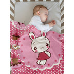 Cunero Baby Plus Leonora Para Bebe Térmico Y Super Suavecito Coneja My Love Rosa