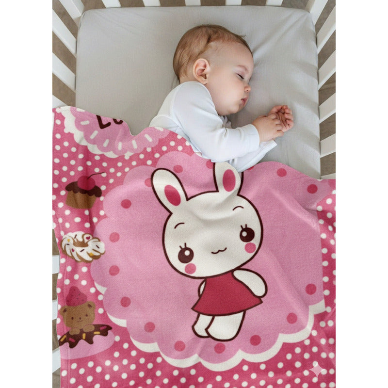 Cunero Baby Plus Leonora Para Bebe Térmico Y Super Suavecito Coneja My Love Rosa