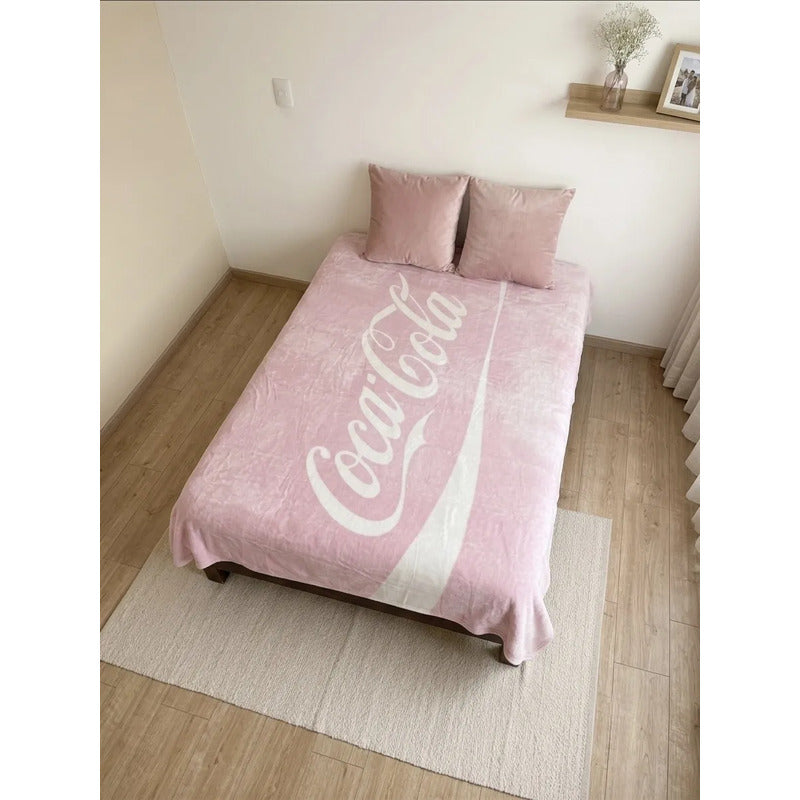 Frazada Matrimonial Providencia Clasic Coca Cola Suave Coca Cola Clasic 700 G Rosa Claro