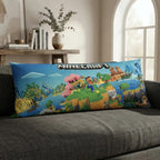 Almohada Providencia Super Jumbo Minecraft Doble Vista Suave Violeta Oscuro