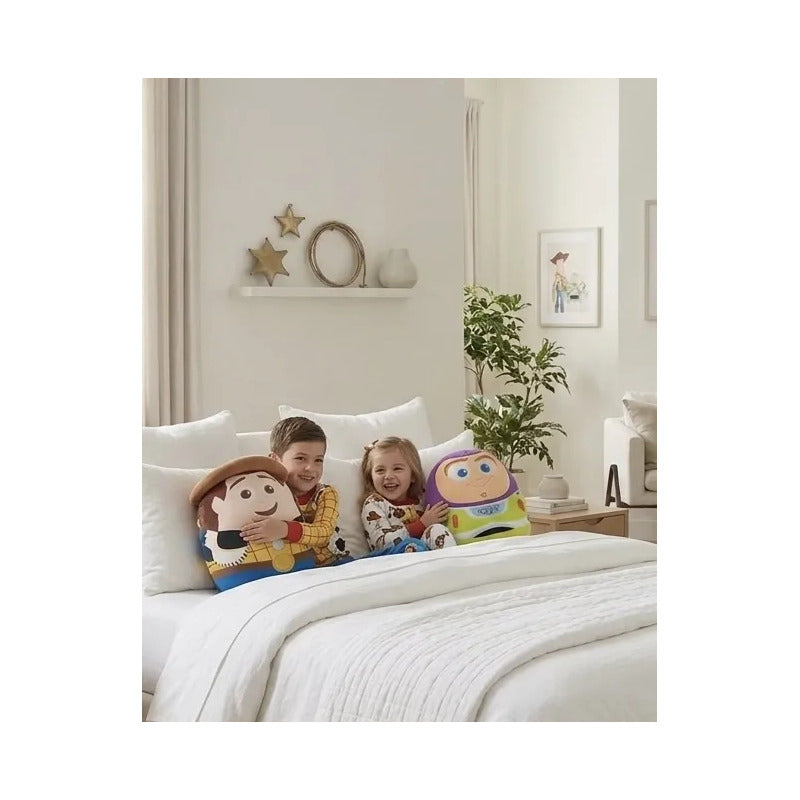 Almohada Providencia Abrazable Pack Buzz Lightyear Y Woody Verde Claro