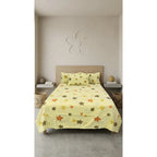 Juego De Sabanas Franela Mariol 100% Algodón King Size Amarillo Bloom Amarillo