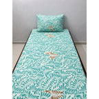 Juego De Sábana Mariol Individual 100% Algodón Premium Turquesa Mosaico Turquesa