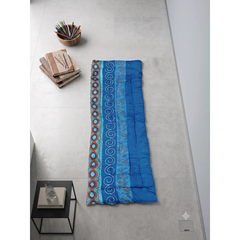 Colchoneta Individual Super Cómoda Reforzada Azul
