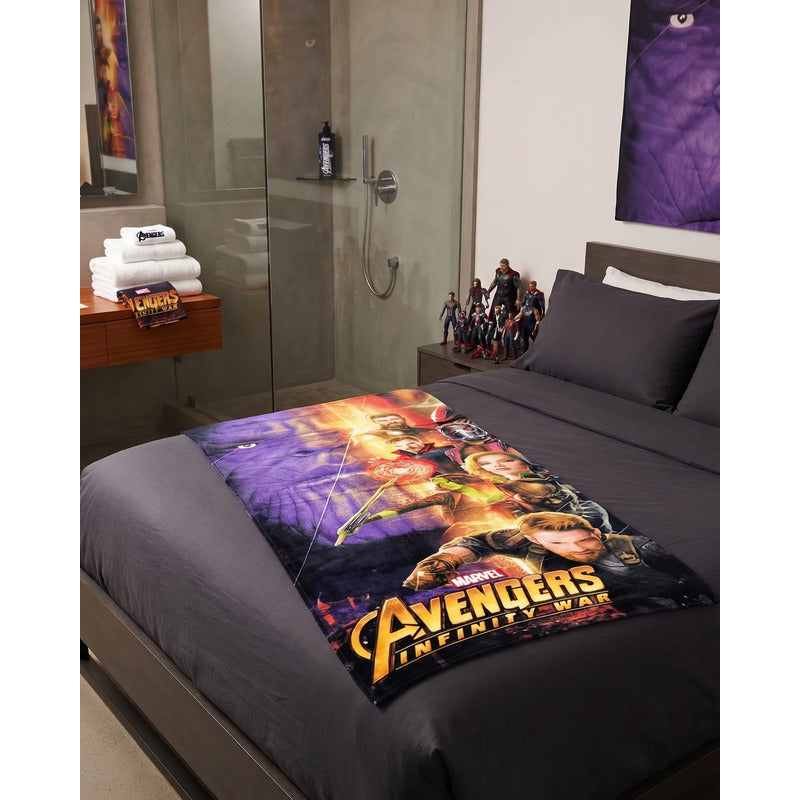 Toalla Providencia Avengers Alta Absorción 100% Algodón Violeta Avengers Infinity War
