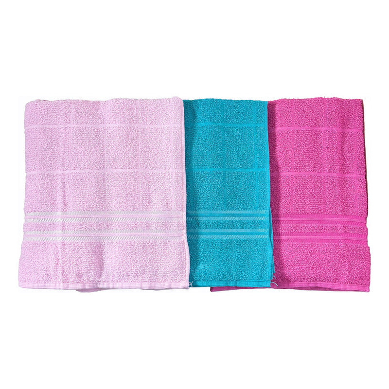 Toalla De Medio Baño 100% Algodón Super Absorbente Dreams Rosa Colección 2