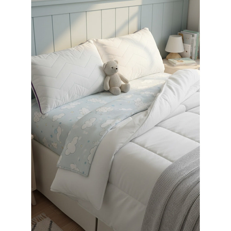 Par De Almohadas Kids Para Niño Super Suaves Y Esponjosas Blanco