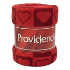 Cobertor Matrimonial Ovejita Jacquar Corazones Corazones Rojo